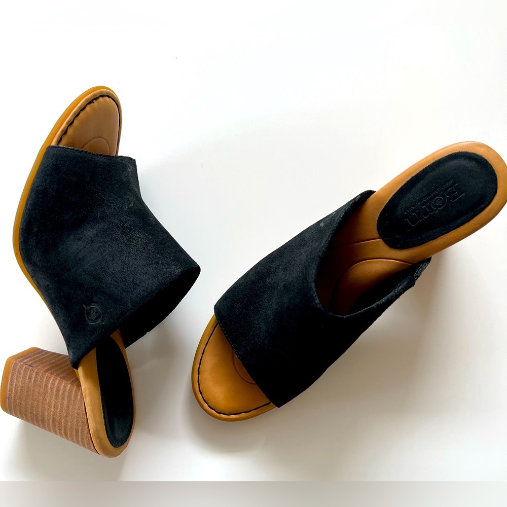 Born Black and Tan Women's Sandals